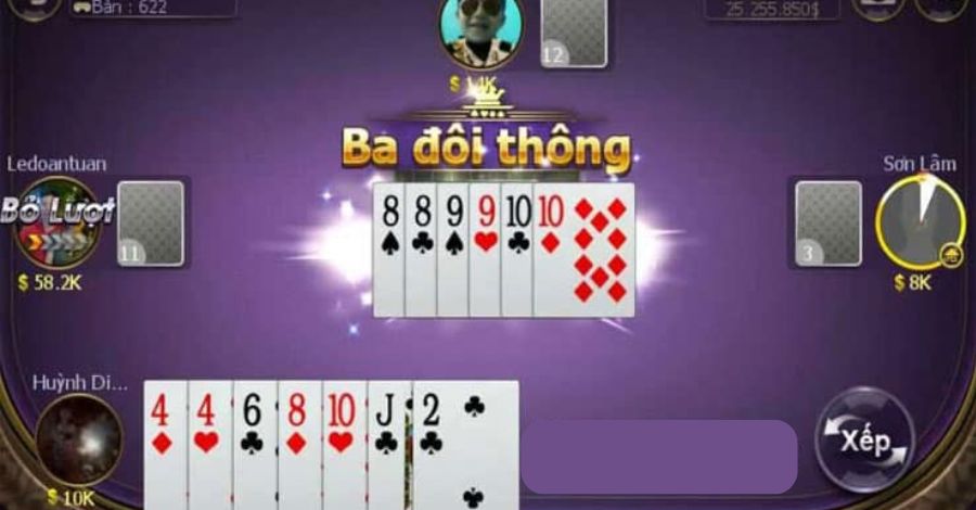 3 đôi thông là gì trong game Tiến Lên miền Nam?