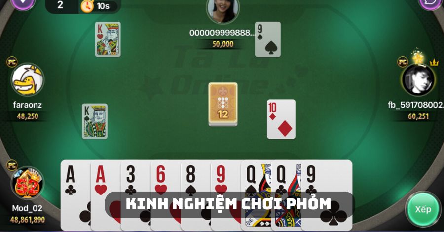 Một số cách chơi Phỏm thắng lớn cho hội viên GO99