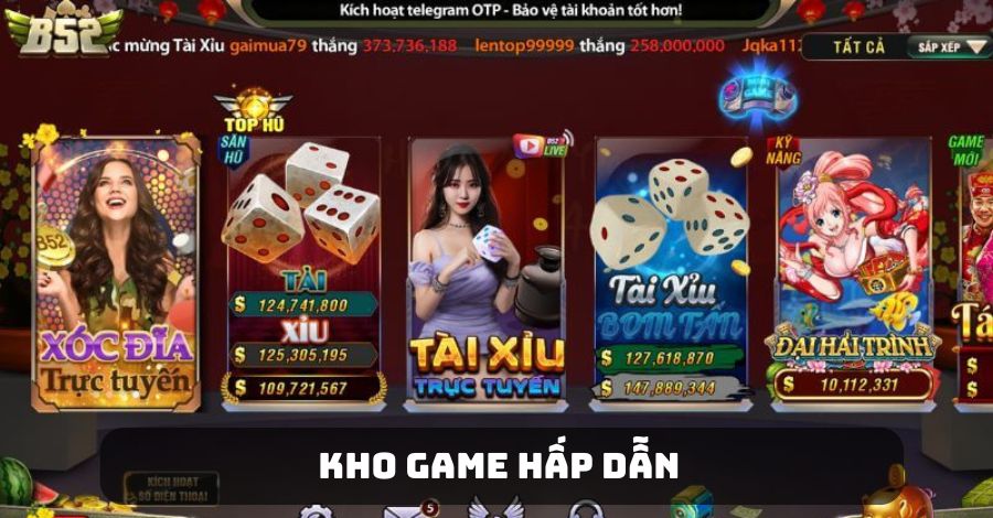 Kho trò chơi đa dạng của B52