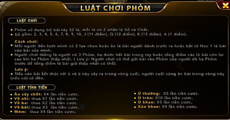 Hướng dẫn luật chơi Phỏm cho người mới